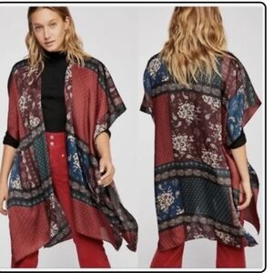 Women's Mon Cheri Silky Patchwork Kimono Multicolor One Size